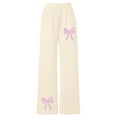 thumbnail image 6 of MUXiin Girl Sweatpants Bow Baggy Y2k Parachute Track Pants Elastic Waist Kids Youth Joggers Pants Open Bottom Trendy Tricot Sweat Pants for Boys with Pockets Preppy Kids Clothes Size, 6 of 6