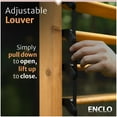 thumbnail image 5 of 6.1ft H x 3.1ft W (1 Panel) Freestanding or Surface Mount Enclo Solara Louvered Screen, Wood Privacy Fence, Balcony Privacy Screen, Decorative Panel, Upgrade your Outdoor Patio or Porch, EC18044, 5 of 10