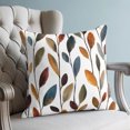 thumbnail image 4 of Watercolor Botanical Pillow Covers 26x26 Set of 2, Rustic Farmhouse Leaves Plants Throw Pillow Covers Decorative Couch Cushion Cover, Microfiber Soft Square Pillowcases for Bedroom Living Room Sofa, 4 of 9