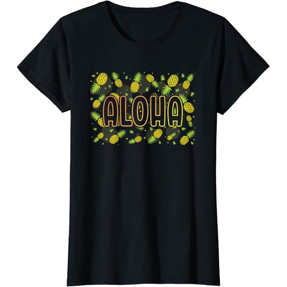 Aloha Beaches Tropical Hawaiian Summer Island Vacation Party T-Shirt