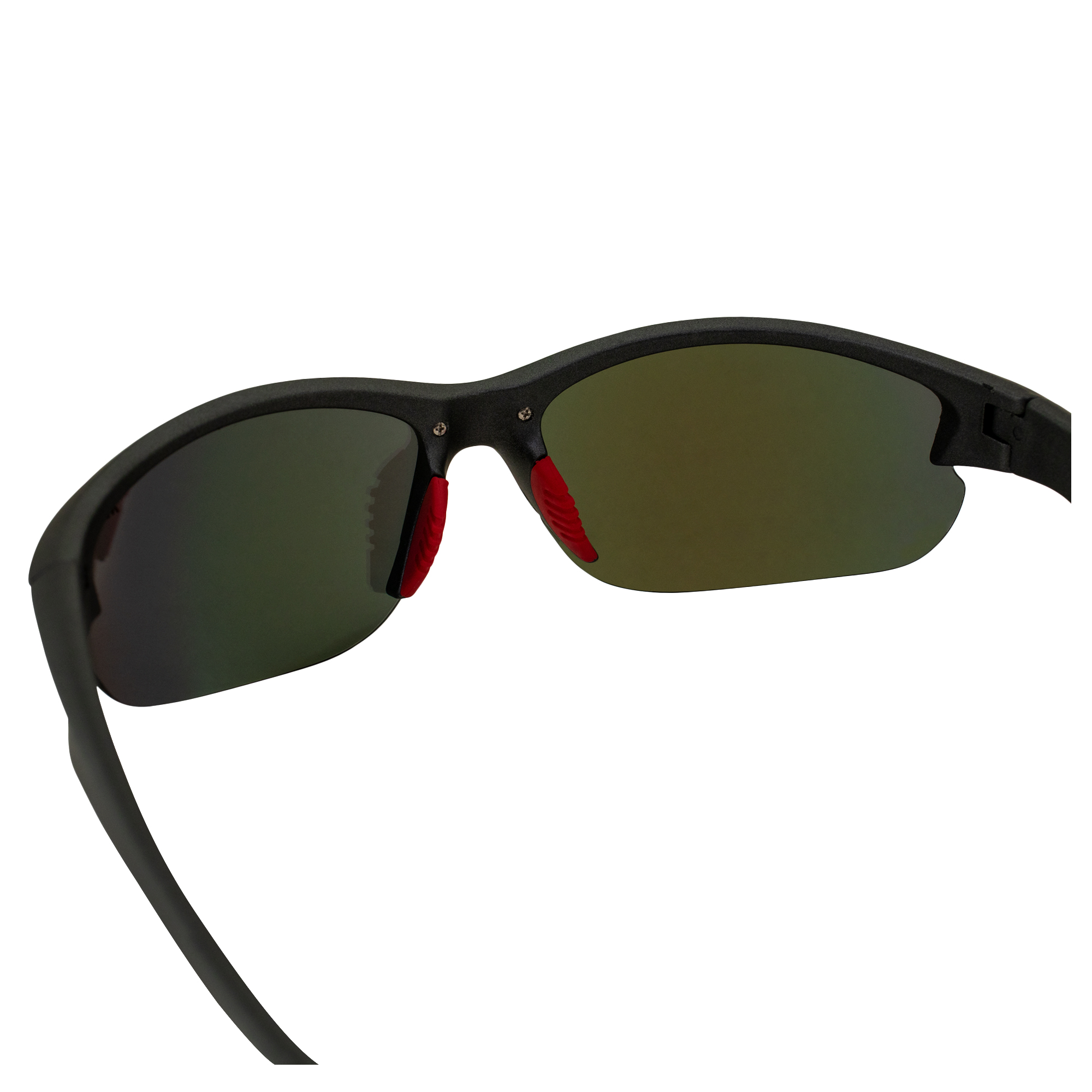 Maxx Spirit Red Mirrored Smoke Polarized Lenses Gunmetal Frame Sports Sunglasses