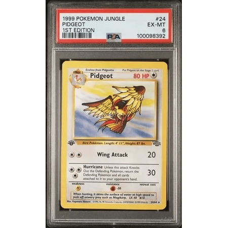 1999 POKEMON TCG JUNGLE PIDGEOT #24 1ST EDITION PSA 6 Graded Card