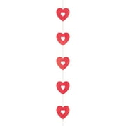 Hanging Prismatic Red Heart Decorations, 36in, 4ct