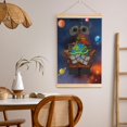 thumbnail image 5 of Wall-E Poster Canvas Wooden Shaft Hanging Poster Home Decor, Aesthetic Wood Frames Scroll Painting Wall Art for Living Room Bedroom Office 12"X18", 5 of 7