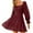 Red B, variant on SDNall Chiffon Dresses for Women Fashion Casual Squard Neck Solid Color Long Sleeve Backless Lacing Dress Mini Dresses (Pink, Sizes S-XXL)