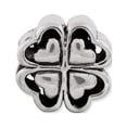 thumbnail image 2 of Fancy Bead White Sterling Silver Themed 10 mm 10.00 Reflections Four Leaf Heart Clover Bead, 2 of 3