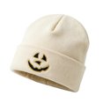thumbnail image 2 of Cutuoiiu Unisex Halloween Pumpkin Knitted Hat Classic Pumpkin Face Knitted Beanie Warm Cap Halloween Costume Accessory for Cold Weather, 2 of 7