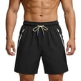thumbnail image 6 of Bosfbaoi Plus Size Mens Lightweight Quick-Dry Running Athletic Shorts Elastic Waist Colorful Drawstring Gym Shorts Men with Zipper Pockets, 6 of 9