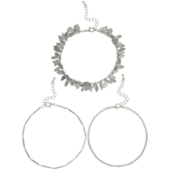 Jessica Simpson Women's Anklet Set, Set of 3