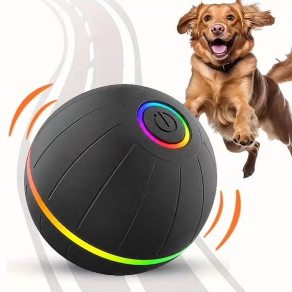 2.62 Inch Large Size Pet Smart Bouncing Ball, USB Rechargeable Automatic Rolling Interactive Dog Toy