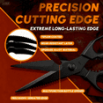 thumbnail image 5 of All-Purpose Kitchen Scissors – Heavy Duty Stainless Steel Shears for Meat, Chicken, Turkey, Bones, Herbs – Sharp, Dishwasher Safe, Detachable Cooking Scissors (Black), 5 of 7