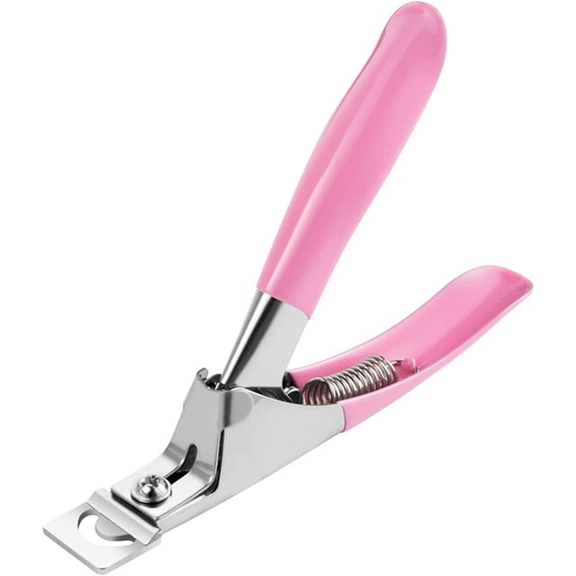 Adjustable Stainless Steel Artificial Acrylic Fake False Nail Tip Clippers Cutter Trimmer Manicure Pedicure Sharp Clip Tool For Salon Home Beauty Design DIY Fingernail Buffer for Acrylic Nails