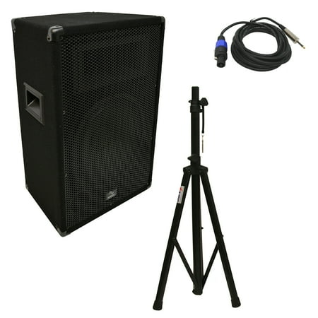 Harmony Audio HA-V12P DJ 12 450W PA Speaker Speakon to 1/4 Cables & Stand New