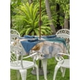 thumbnail image 3 of Outdoor Tablecloth with Umbrella Hole for Patio/Picnic/Party/Camping, Watercolor Flowers Waterproof Table Cloth Round Cover Washable, Vintage Tulips Floral Barn Doors Wood Grain (Dia 54"), 3 of 8