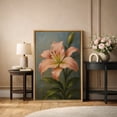 thumbnail image 2 of Framed Canvas Print Lily Flower Wall Art Vintage Botanical Decorative for Living Room Bedroom - 24"x36" NATURAL, 2 of 8