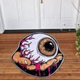 thumbnail image 2 of Alfombra de área con forma de globo ocular espeluznante, 31,5 x 31,5 pulgadas, alfombra de baño con temática de terror con respaldo antideslizante, alfombra de piso con decoración de Halloween espeluz, 2 of 5