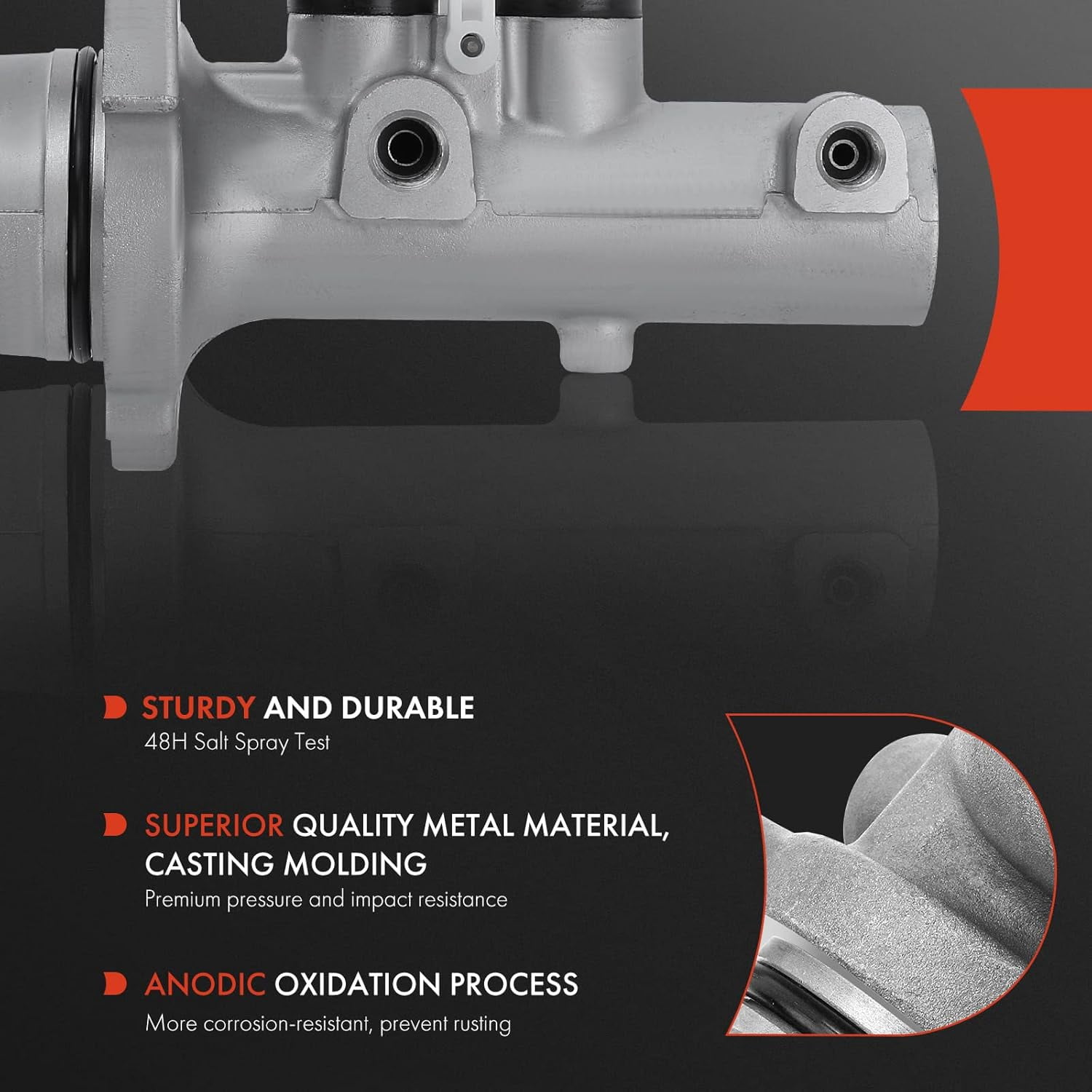 A-Premium Brake Master Cylinder with Reservoir and Cap Compatible with Ram and Dodge Vehicles - 1500 2011-2018, 1500 Classic 2019, Ram 1500 2007-2010 - Replaces# 68000908AA, 68000910AA