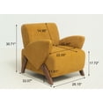 thumbnail image 7 of Noble House Jordon 28" Velvet Upholstered Accent Lounge Chair with Birch Legs, for Living Room, Brown Yellow, 7 of 7
