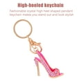 thumbnail image 4 of ZheElen Key Ring Metal High Heel Shoe Key Chain Rhinestone Keychain for Bag Dressing Decoration, Blue pink, 4 of 6