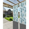thumbnail image 3 of nqOlkjepod Outdoor Curtains for Patio Waterproof, Summer Blue Coral Outdoor Privacy Panels Grommet, Retro Coastal Starfish Conch Shell Blackout Outside Curtains for Porch/Cabana 54"x108", 2 Panels, 3 of 8