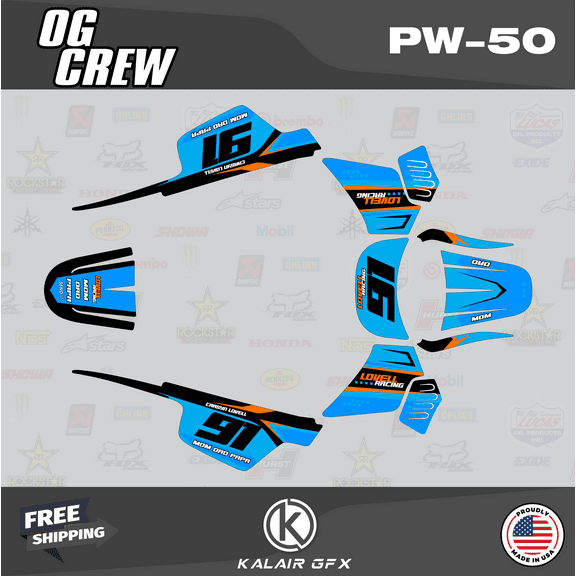 Kalair GFX Graphics Kit for Yamaha PW50 (All Years) Ogcrew Series