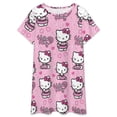 thumbnail image 3 of Hello Kitty Nightgowns for Women Short Sleeve Night Gown Soft Sleep Shirts Women's Sleepwear Print Sleep Dress, 3 of 7