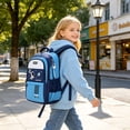 thumbnail image 4 of Dalxymotic Backpack for Boys, 3-in-1 Bookbag with Lunch Bag, Pencil Case, Breathable Padded Shoulder Strap, Lightweight Set for Travel, Camping, Hiking, Outdoor, 4 of 8