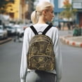 thumbnail image 7 of FORMRS Mini Backpack Purse for Women Travel Daypack Casual Shoulder Bag, Black Flower Pattern, 7 of 7