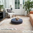 thumbnail image 4 of Happy Hounds Scout Round Reversible Pillow Dog Bed, Denim, Small, 4 of 7
