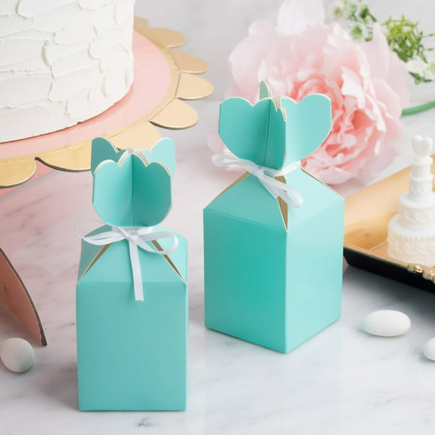 Efavormart 25 Pack Vase Shape Favor Boxes With Satin Ribbons Cardboard