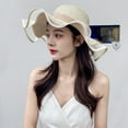thumbnail image 4 of Women Straw Hat Summer Wide Brim Sun Hat Floppy Foldable Roll up Beach Hats for Women Bowknot UV Cap Hat, 4 of 8