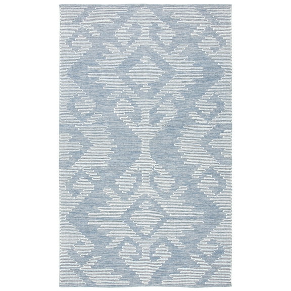 SAFAVIEH Kilim Jack Tribal Area Rug, Blue/Ivory, 5' x 8'