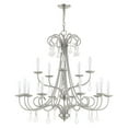 thumbnail image 5 of Livex Lighting Daphne 15 Light Foyer Chandelier in Brushed Nickel, 5 of 9