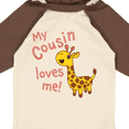 thumbnail image 4 of Inktastic My Cousin Loves Me Cute Giraffe Boys or Girls Long Sleeve Baby Bodysuit, 4 of 5