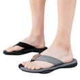 thumbnail image 2 of LTTVQM Men's Flip Flops Comfortable Arch Support Cushion Non-Slip Thong Sandals Indoor Outdoor Beach Travel Vacation Lounge Walking Shoes Dark Gray 43-44(US-11/11.5), 2 of 4