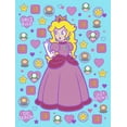 thumbnail image 2 of Girl's Nintendo Princess Peach Cute Icons Graphic Cropped T-Shirt Blue X Small, 2 of 3