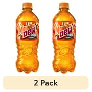 (2 pack) Mountain Dew Livewire Orange Soda, 20 fl oz Bottle