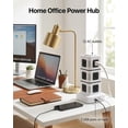 thumbnail image 2 of Power Strip Tower Surge Protector, 18-in-1 3-Tier Charging Station with 16 AC Outlets, 2 USB Ports, 9FT Heavy Duty Extension Cord, Independent Switches, 2 of 7