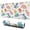 White Cartoon Dinosaurs-3, variant on Long Mouse Pads for Desk,White Cartoon Dinosaurs Flowers Pattern Desk Mats on Top Of Desks, Desk Mouse Pad Extra Large with 3mm Non-Slip Base and Stitched Edge for Gaming,Office,Work,Home 31.5"x11.8"