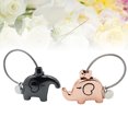 thumbnail image 3 of 2pcs Kissing Elephants Couples Keychain Fantastic Valentine's Gift Hanging Decor for Key Bag Purse (Gold), 3 of 9