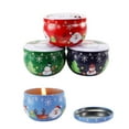 thumbnail image 2 of Adornos navideños, regalos navideños, velas perfumadas para mujer, juego de 4 velas de aromaterapia, cera de soja natural, juego de regalo de velas perfumadas navideñas., 2 of 6