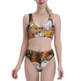 thumbnail image 2 of Picia Welcom Fall Women's High Waisted Bikini Scoop Neck Swimsuit Two Pieces Bathing Suit-Medium, 2 of 8