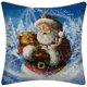 thumbnail image 4 of Juego de 4 fundas de almohada de Navidad de 18" x 18", fundas de almohada decorativas, fundas de cojines de granja de Navidad JAMW Sencillez, 4 of 5