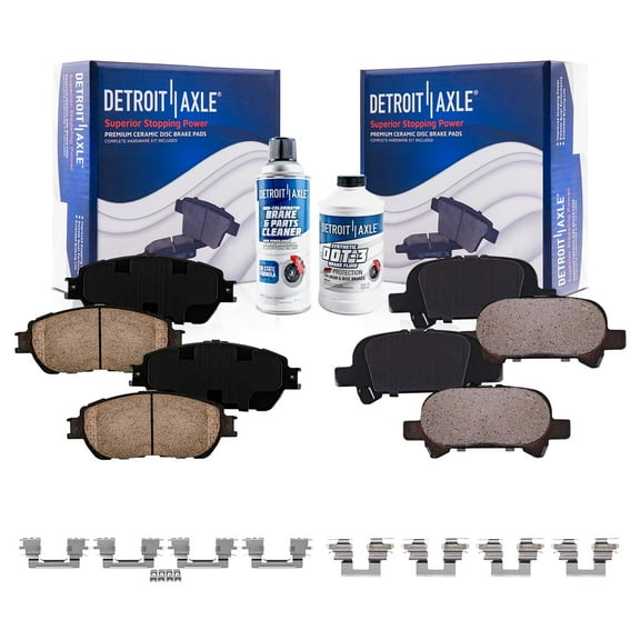 Detroit Axle - Brake Pads for Toyota Camry Avalon Solara Ceramic Brakes Pads Front & Rear Replacement