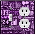 thumbnail image 1 of Metal Light Switch Plate Cover Cafe Diner Coffee Sign Purple COF040, 1 of 13