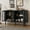 Black, variant on Eyisean 60" Wood Farmhouse Sideboard Cabinet with Storage, Tall Buffet Cabinet with 4 Magnetic Tempered Glass Doors & Adjustable Shelves, Curved Oval Tabletop, Credenza for Living Room, Kitchen