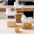 thumbnail image 4 of Airtight Food Storage Containers, Clear Pantry Organization with Measuring Lid for Kitchen Counter, 4 of 6