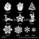 thumbnail image 3 of 42/20 piezas de adornos colgantes para árbol de Navidad, muñeco de nieve, reno, Papá Noel, copos de nieve para fiesta de invierno de Año Nuevo, 3 of 5