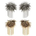 thumbnail image 3 of 1 Par Punk Rock Rivet Tassel Chain Epaulet Shoulder Boards Badge Gold Sunnimix traje de charreteras de hombro, 3 of 8