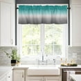 thumbnail image 2 of Windows Valances Curtain Green and Gray Ombre Kitchen Valances Rod Pocket Gradient Gradual Color Window Treatment Short Topper Curtains for Kitchen Bathroom Living Room 1 Panel,54 by 18 inches, 2 of 5